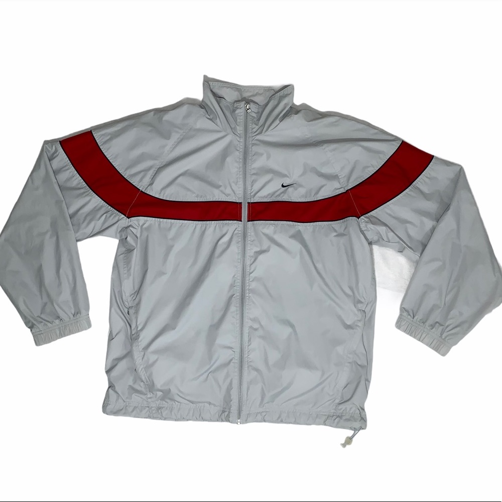 Nike Windbreaker Set (Gray and Red)